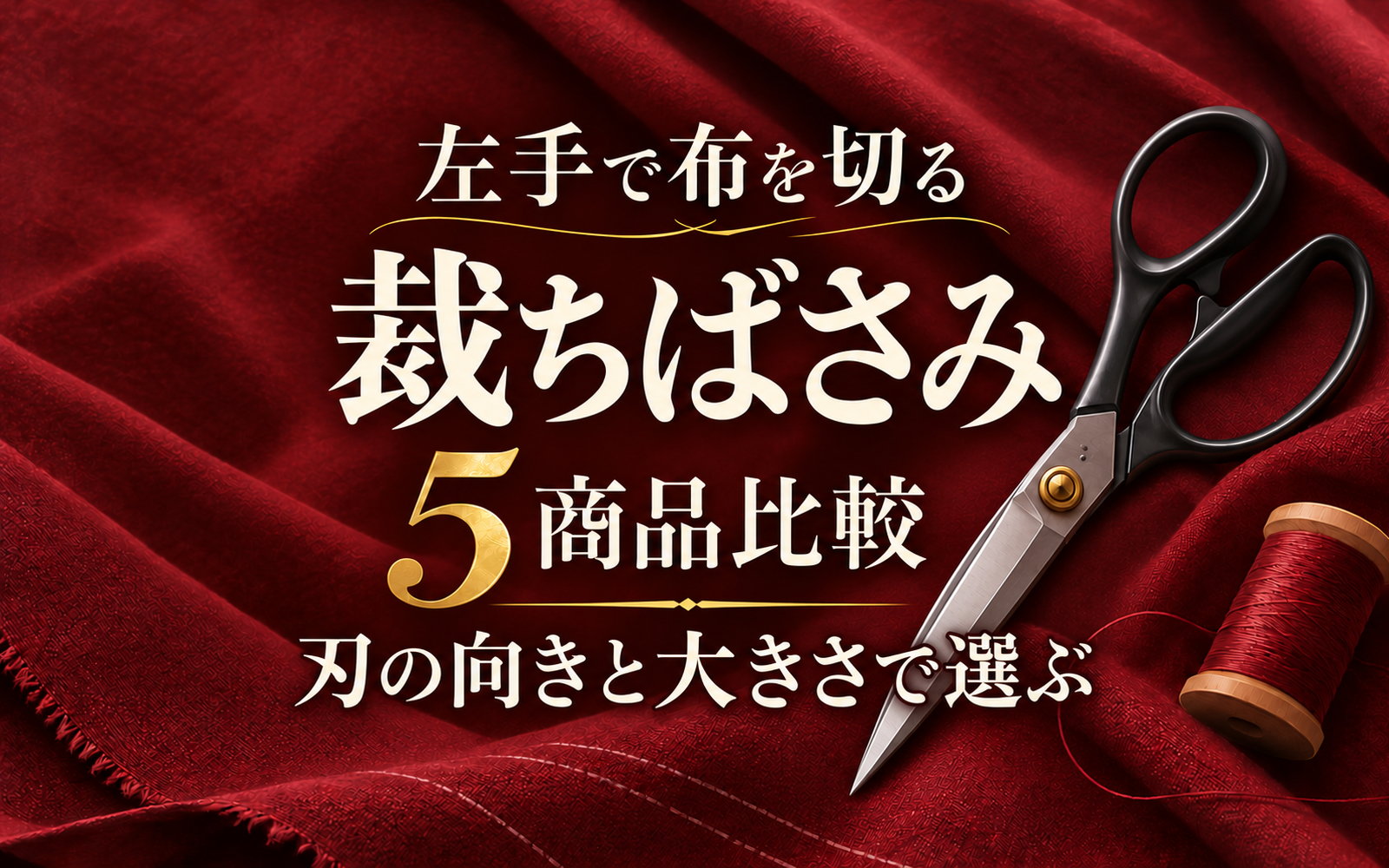 左手で布を切る裁ちばさみ5商品比較 刃の向きと大きさで選ぶ